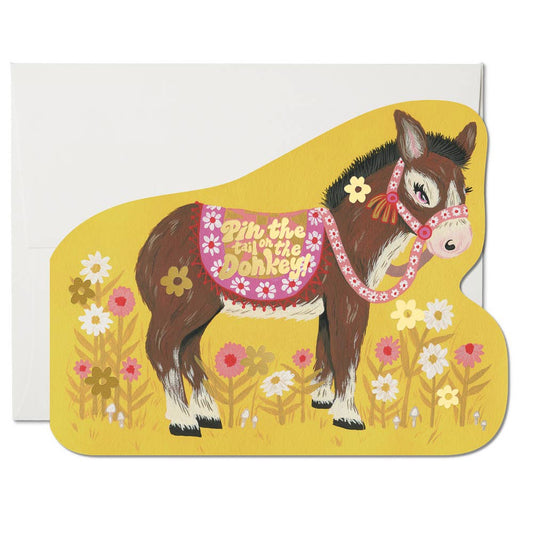 Birthday Card; Pin the Tail Donkey