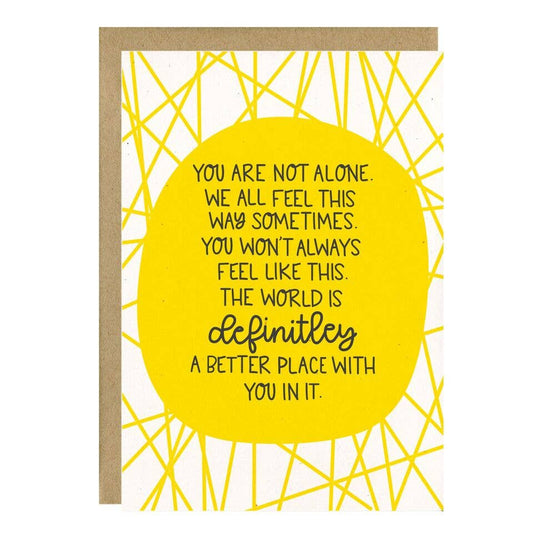 Encouragement Card; A Better Place