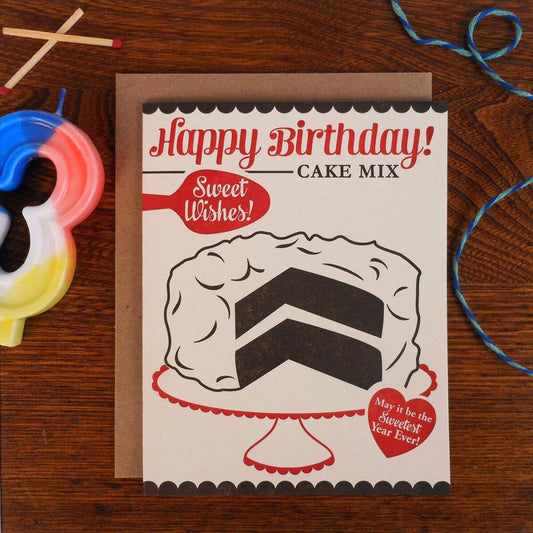 Birthday Card; Cake Mix