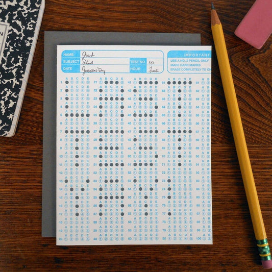 Graduation Card; Scantron