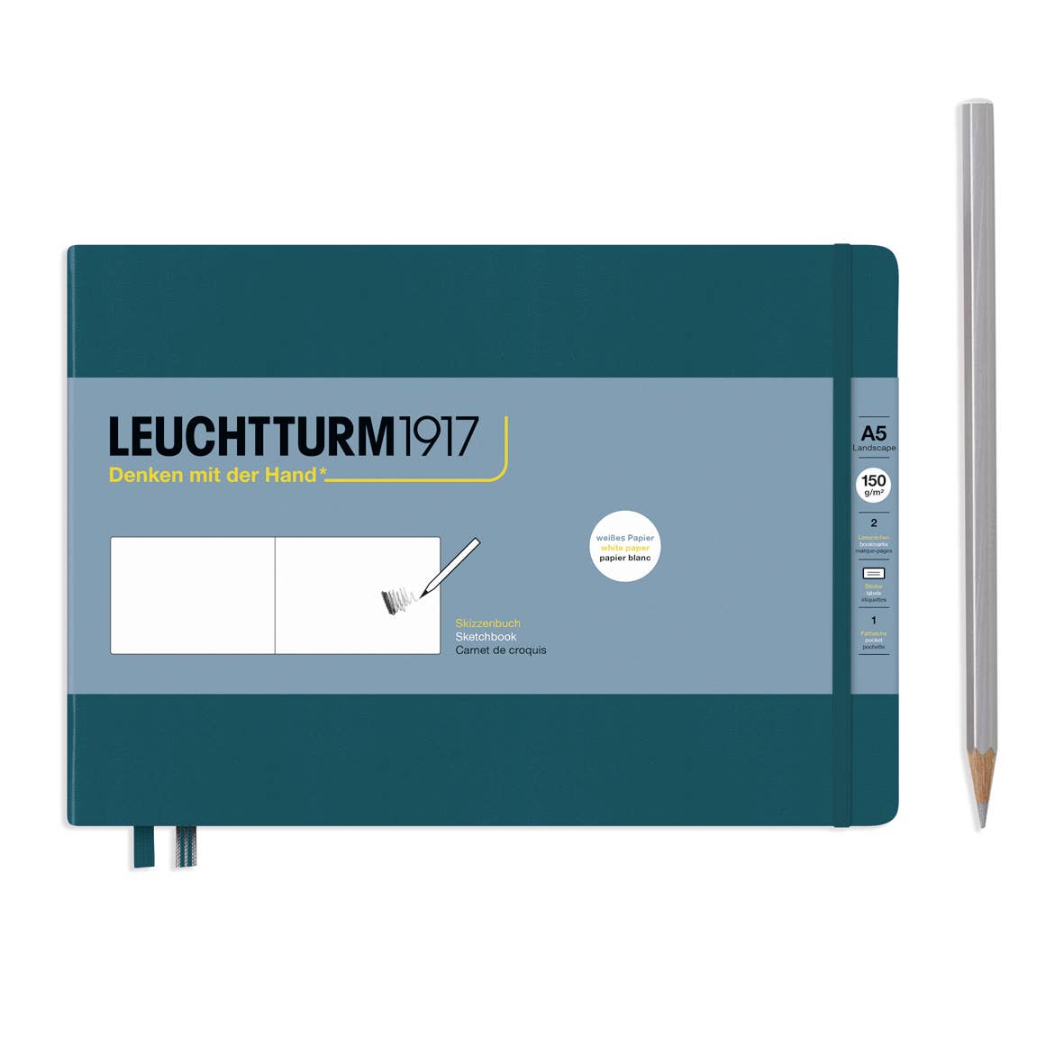 LEUCHTTURM1917 Sketchbook - 150g/m² Paper Plain: Square / Black