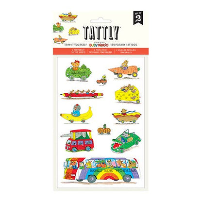 Temporary Tattoo Sheet; Things That Go (Richard Scarry's Busy World)