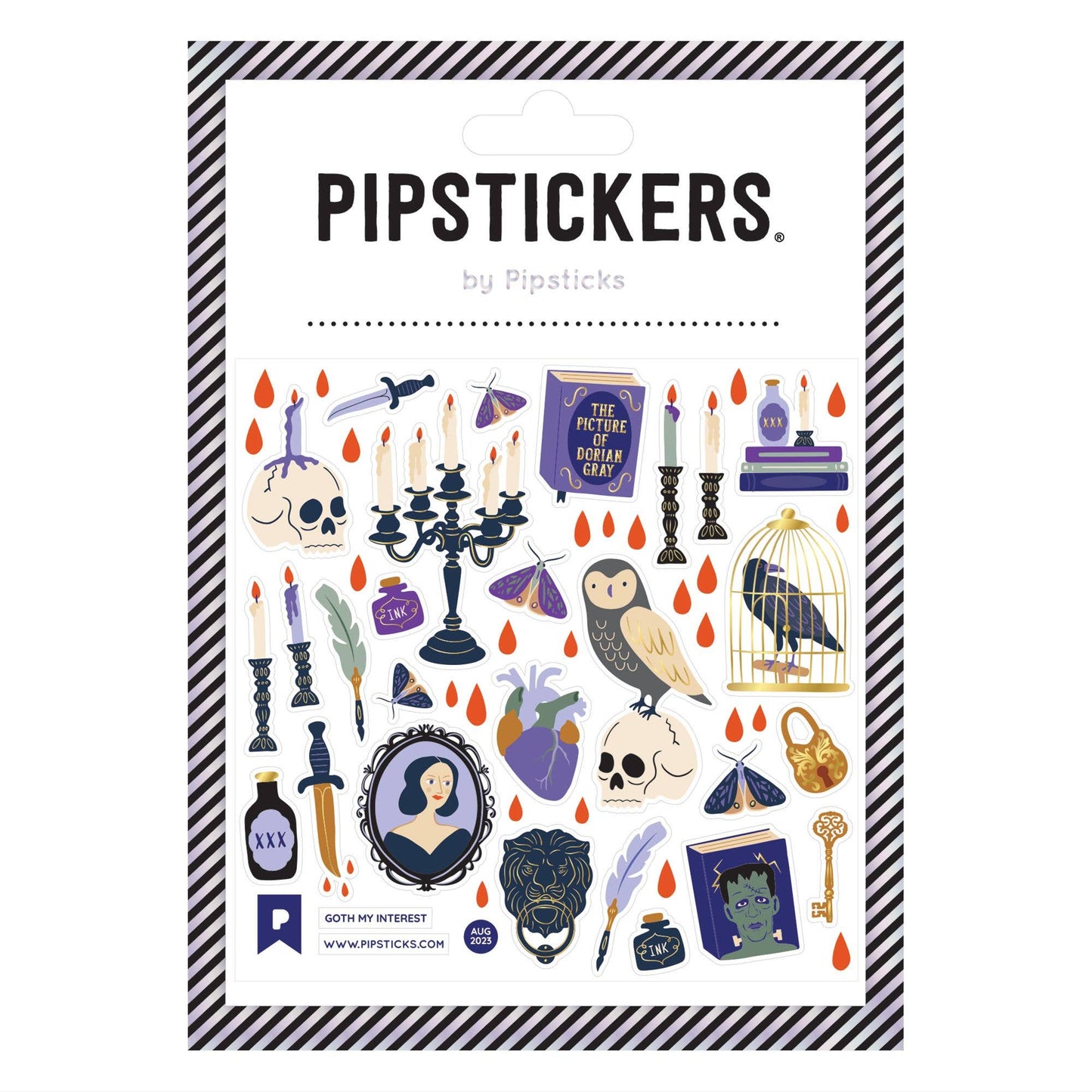 Pipsticks Sticker Sheet; Goth My Interest