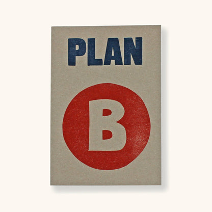 Letterpress Notebook; Plan B By Sukie