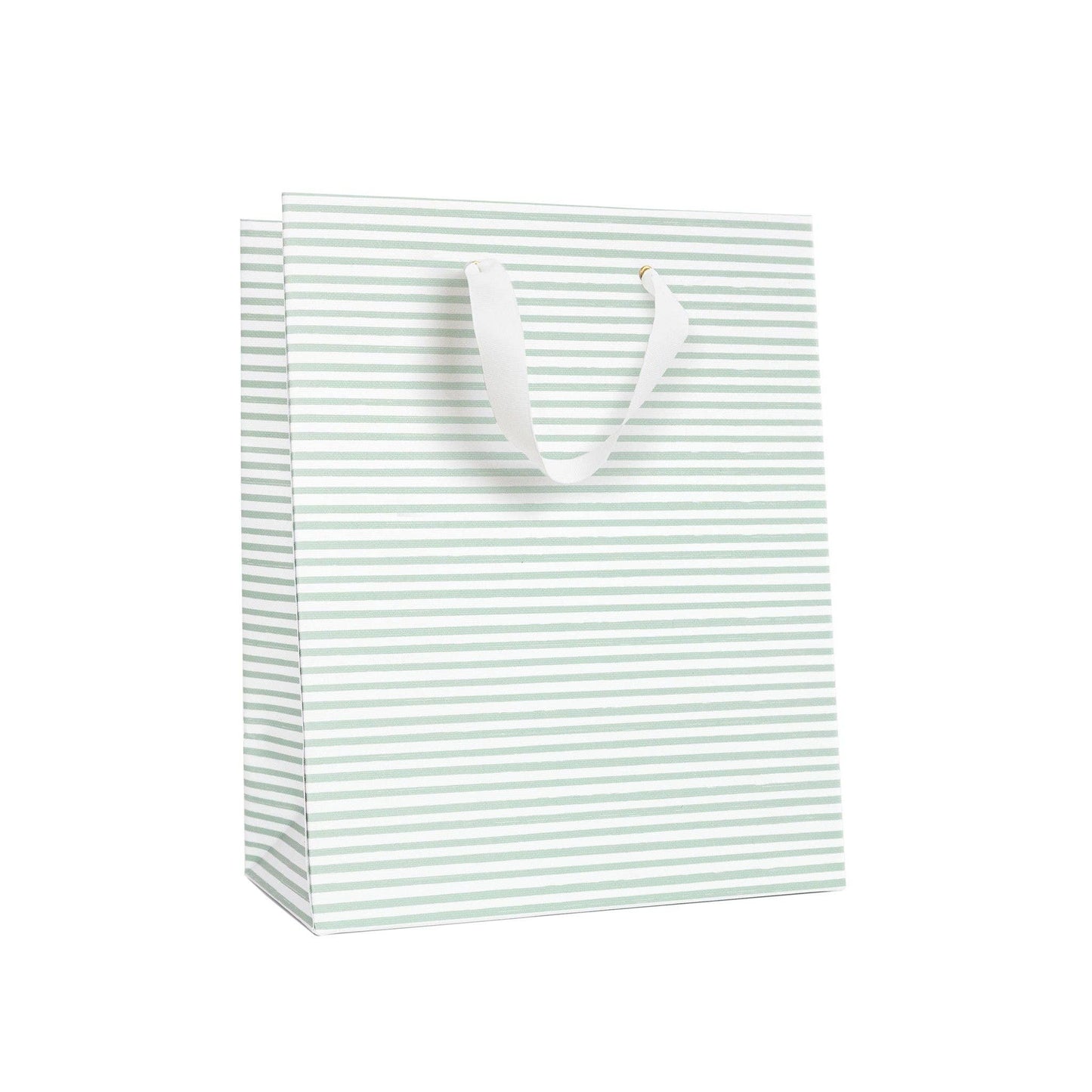 Gift Bag; Green Painted Stripe (Medium)