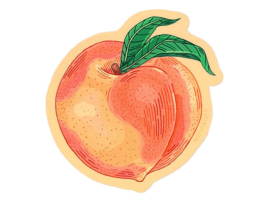 Vinyl Sticker; Peach