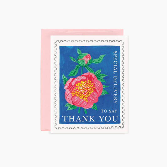 Thank You Card; Floral Stamp By Botanica Paper Co.