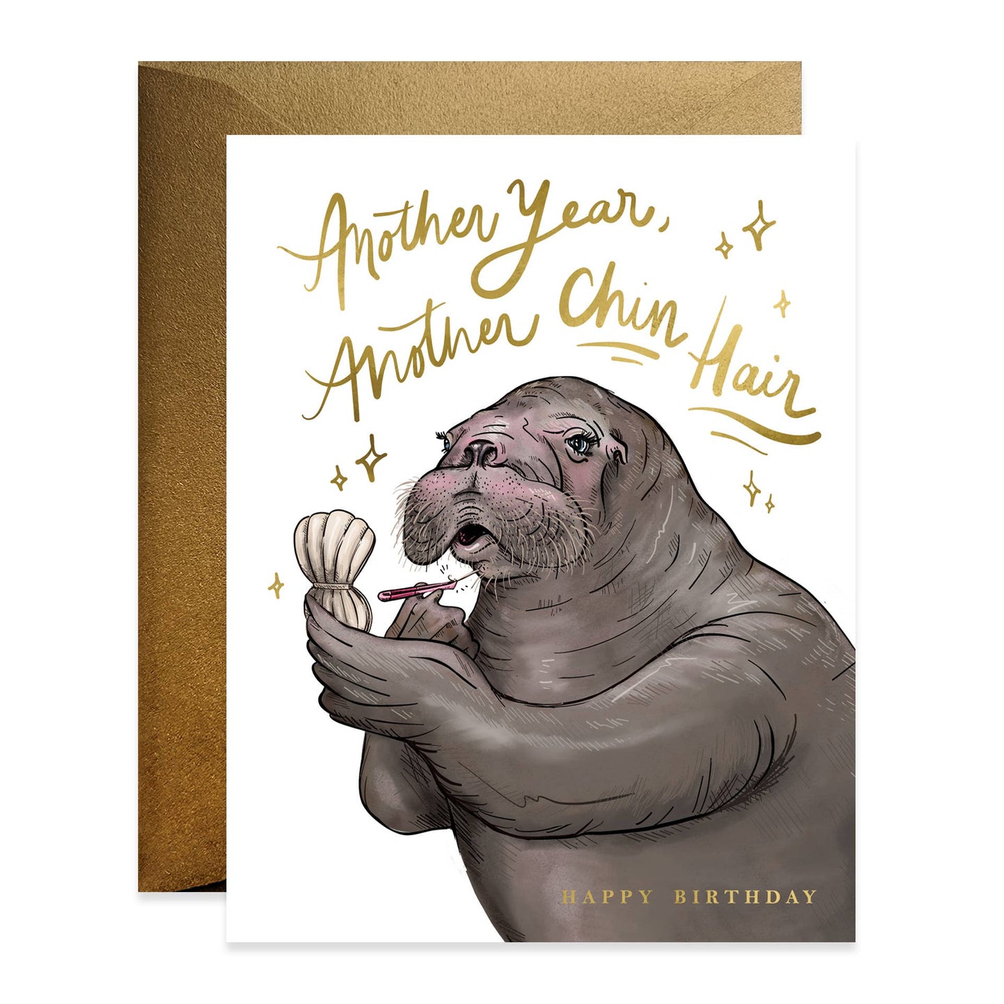 Birthday Card; Chin Hair