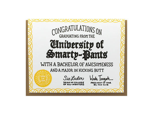 Congratulations Card; Smarty-Pants