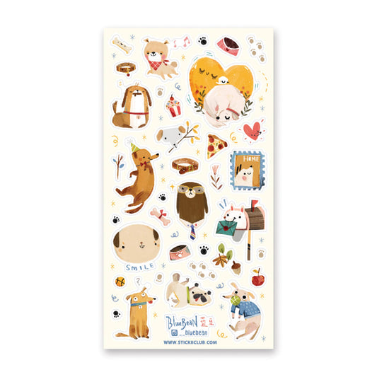 Stickii Sticker Sheet; Doggy Days