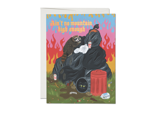 Congratulations Card; Raccoon Trash Mountain