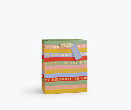 Rifle Paper Co. Medium Gift Bag; Birthday Wishes