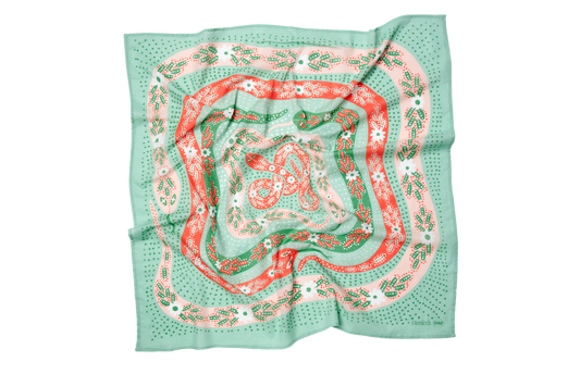 34" Wild Rag Snakes Bandana; Hemlock #092 (Green)