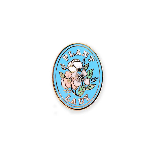 Enamel Pin; Plant Lady By Antiquaria