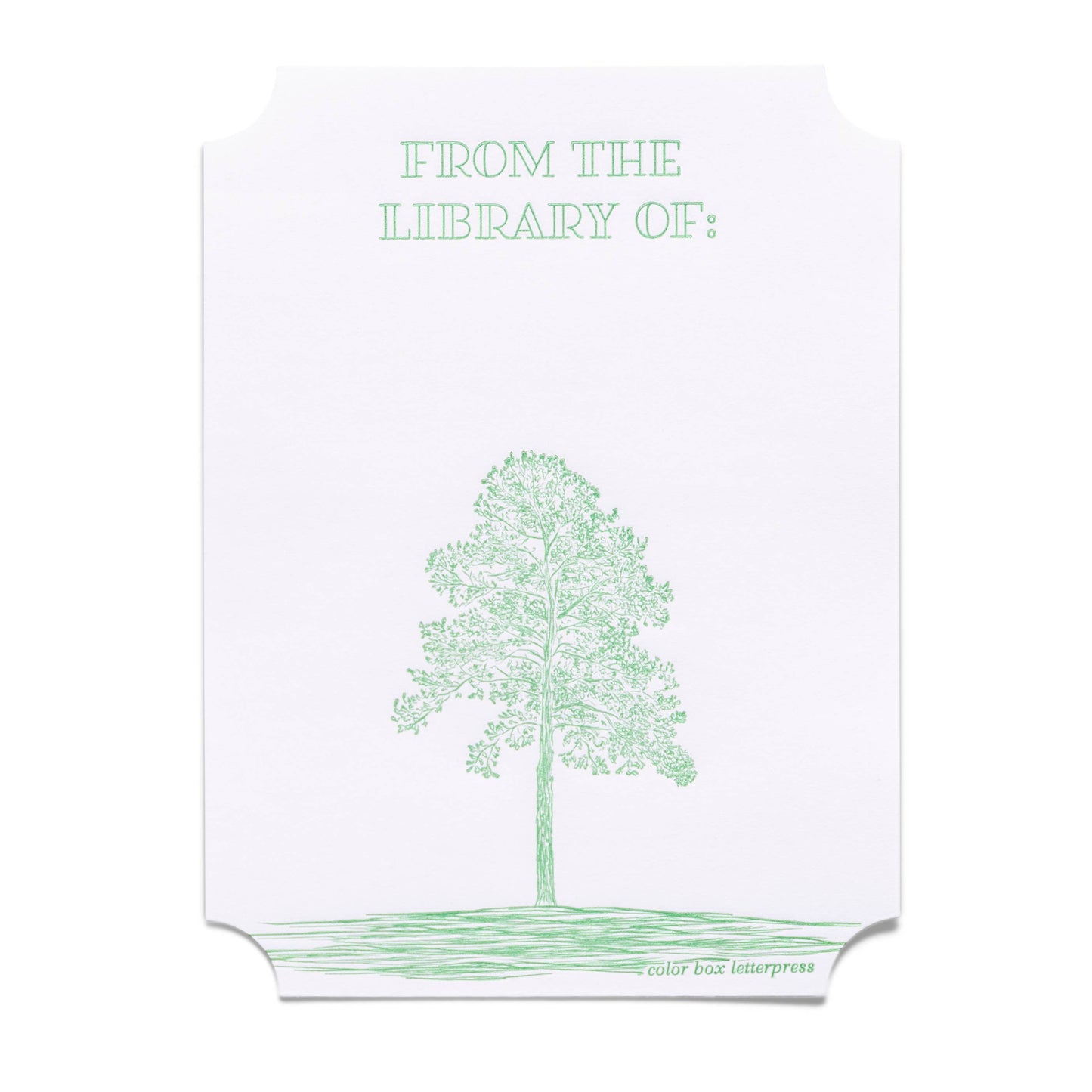 Bookplate Set; Tree (Set of 4)