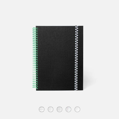 Canvas Spiral Notebook; Bordeaux (With Elastic Closure)