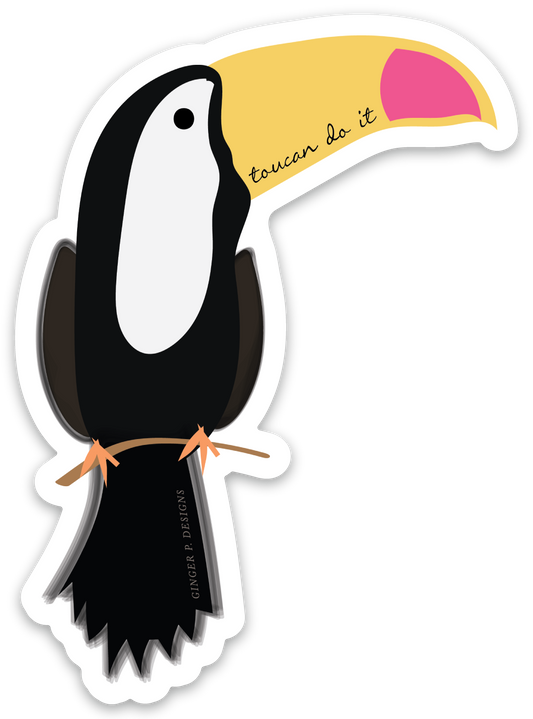 Vinyl Sticker; Toucan Do It
