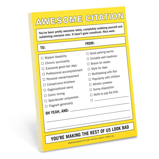 Nifty Notepad; Awesome Citation (Yellow, 50 Sheets)