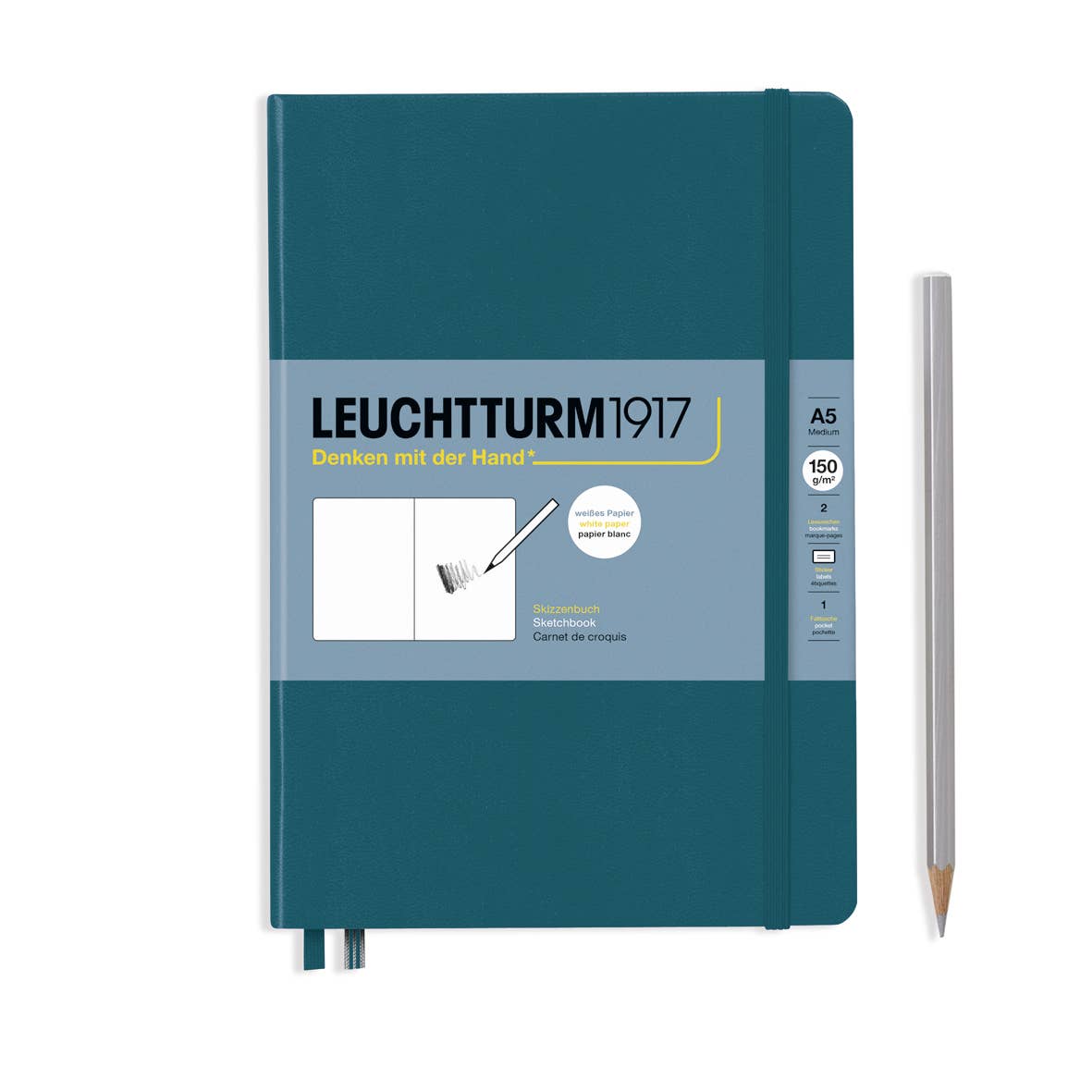 LEUCHTTURM1917 Sketchbook - 150g/m² Paper Plain: Square / Black