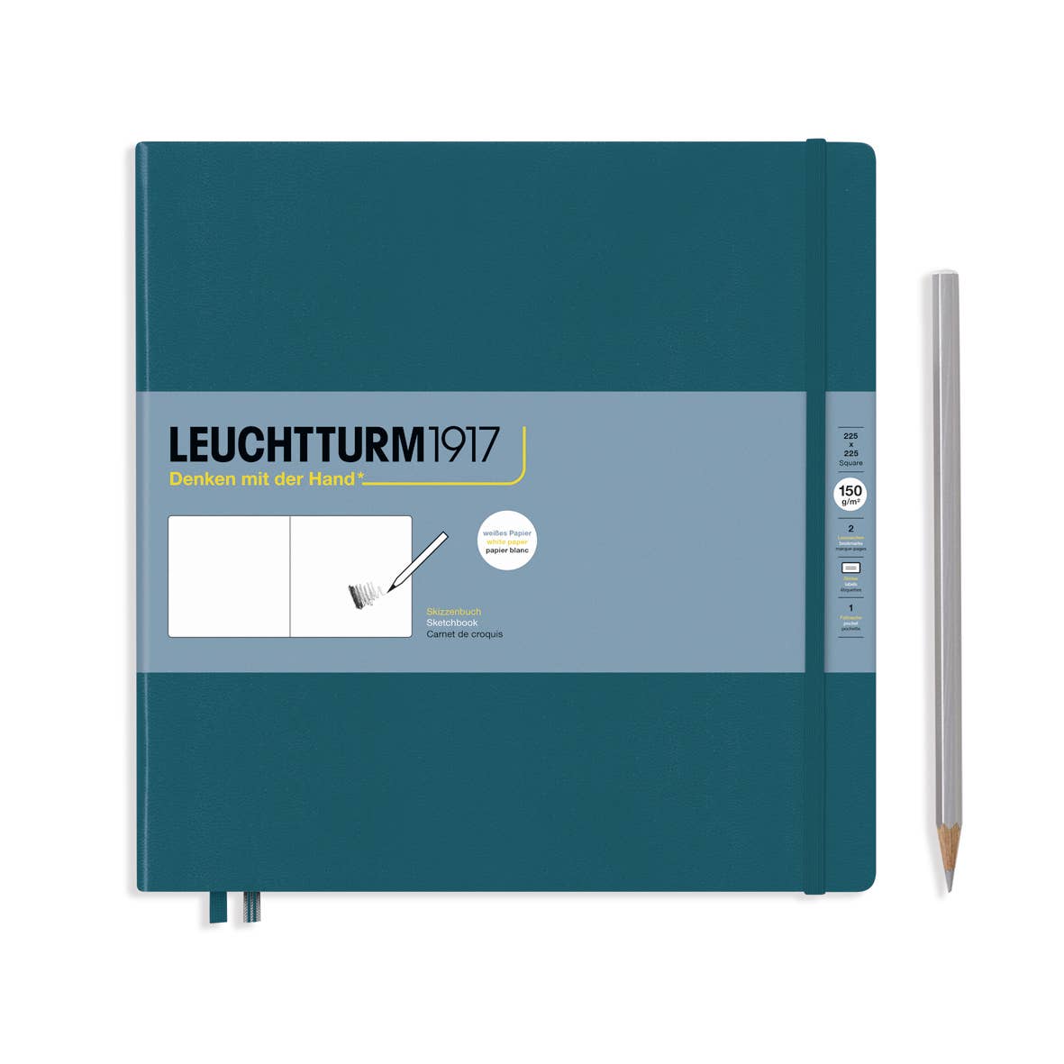 LEUCHTTURM1917 Sketchbook - 150g/m² Paper Plain: Square / Black