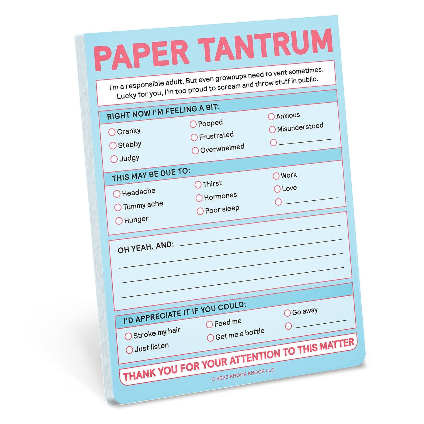 Nifty Notepad; Paper Tantrum (Pastel Blue, 50 Sheets)
