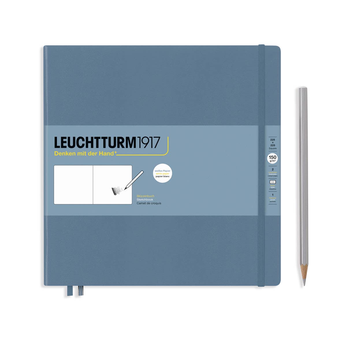 LEUCHTTURM1917 Sketchbook - 150g/m² Paper Plain: Square / Black