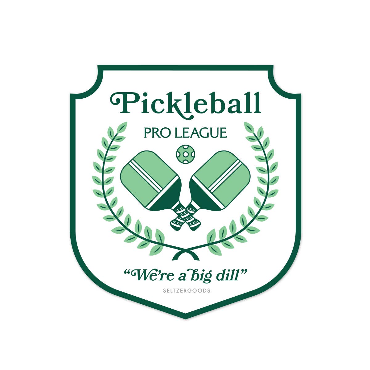 Vinyl Sticker; Pickleball Crest