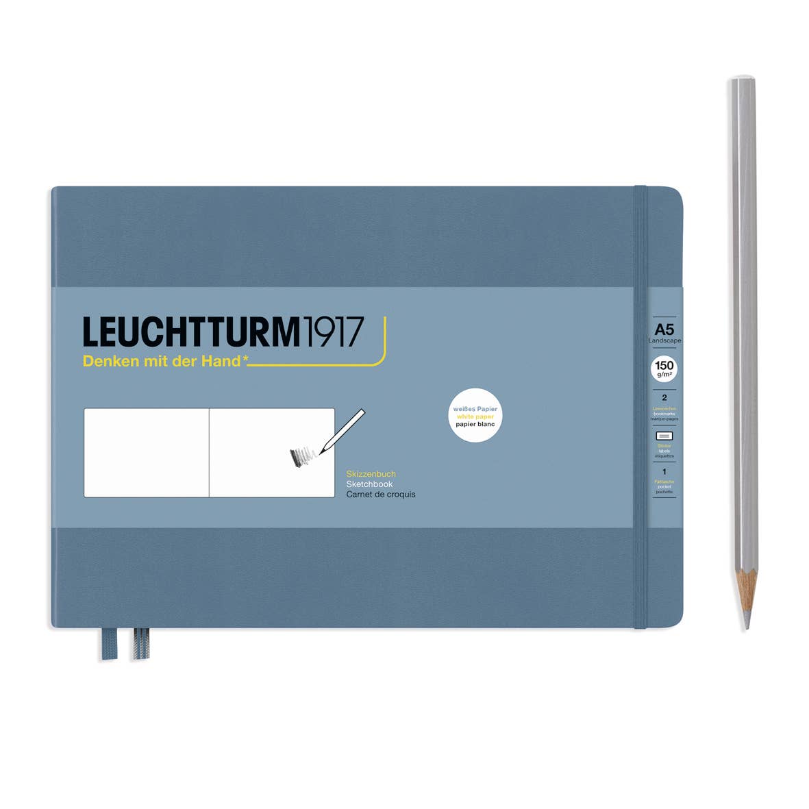 LEUCHTTURM1917 Sketchbook - 150g/m² Paper Plain: Square / Black