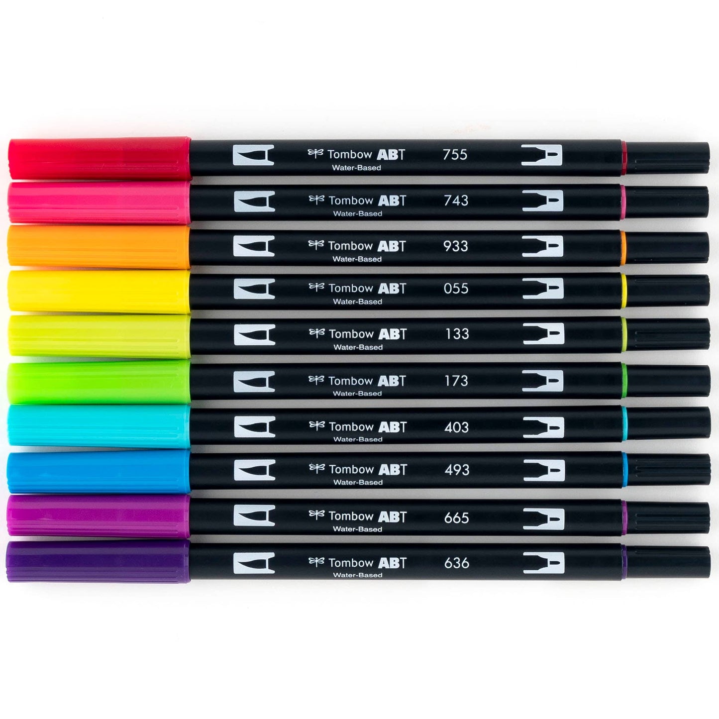 Tombow Dual Brush Pen Art Markers: Bright (10 Colors)