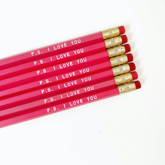 Single Pencils; P.S. I Love You (Red)