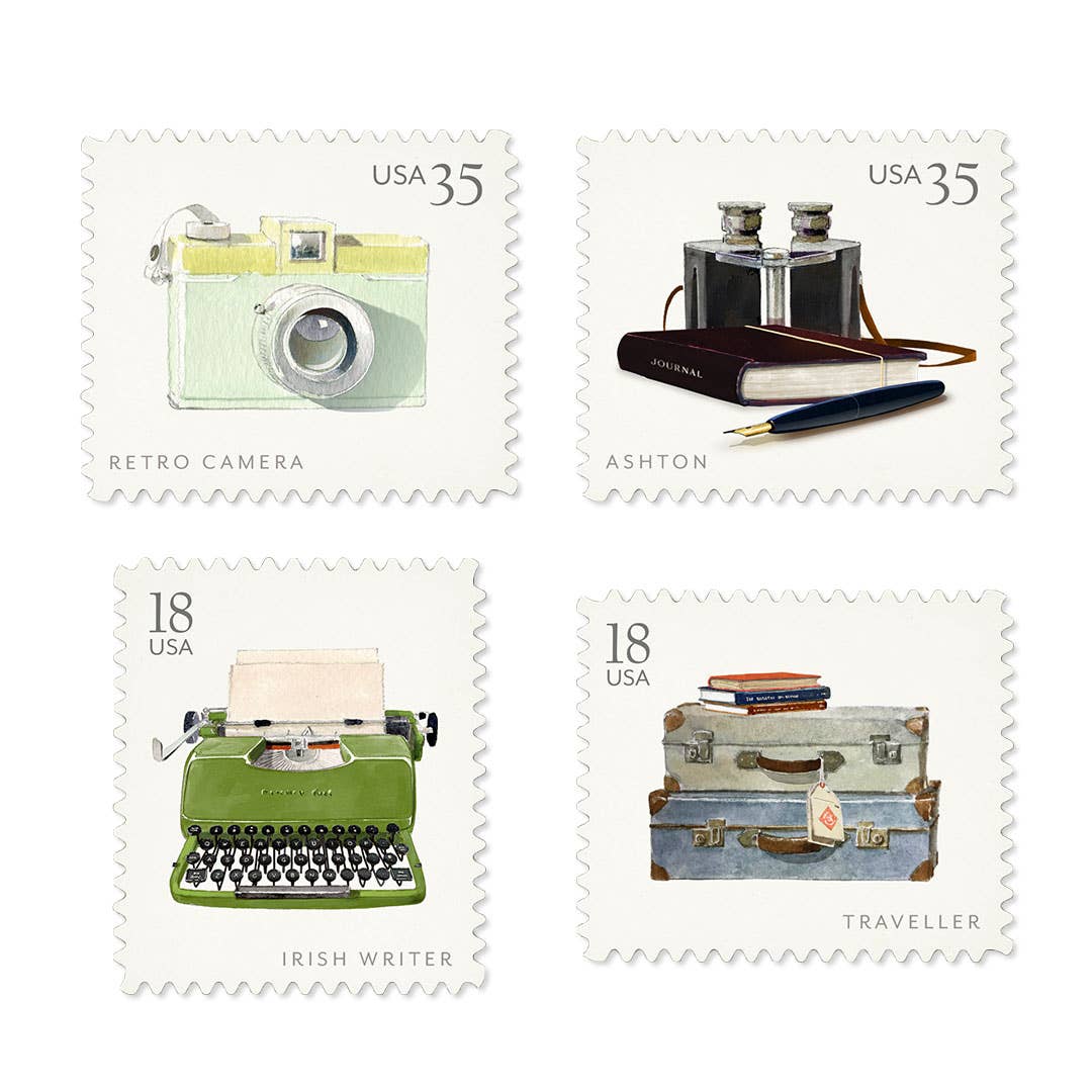 Decorative Labels; The Journalist, Reporter's tools by Felix Doolittle (36 Labels)
