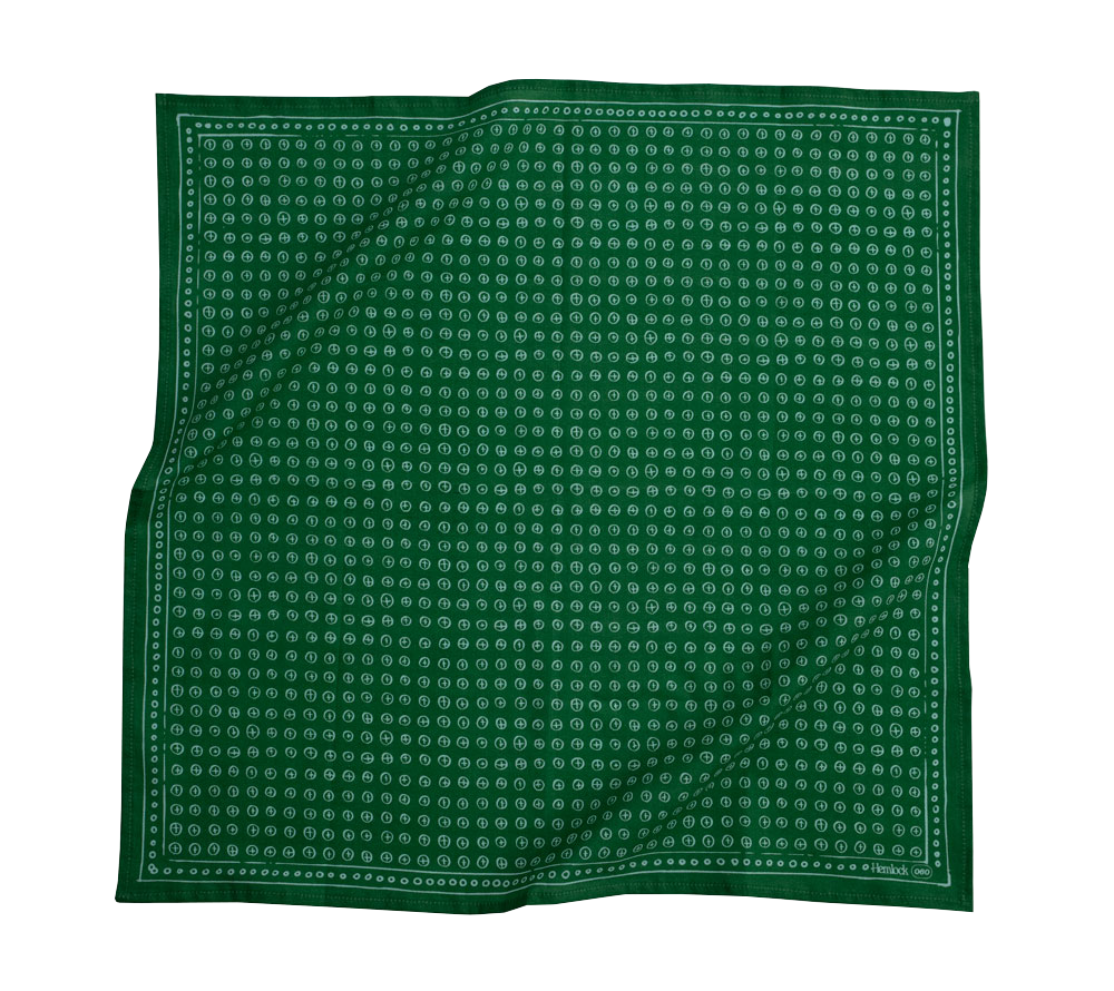 Bandana; 22" Pills By Hemlock Goods (100% Premium Cotton)