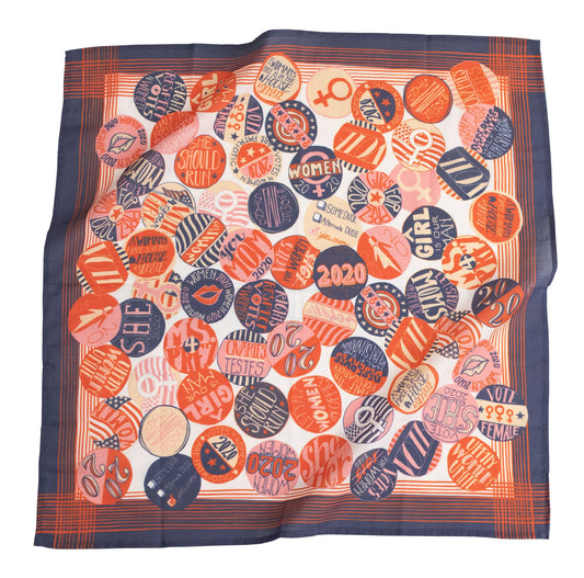 Bandana; 22" Women's Empowerment By Hemlock Goods (100% Premium Cotton)
