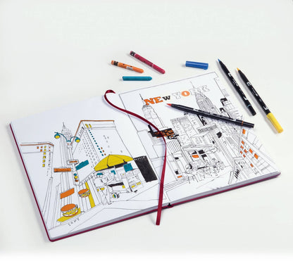 LEUCHTTURM1917 Sketchbook - 150g/m² Paper Plain: Square / Black