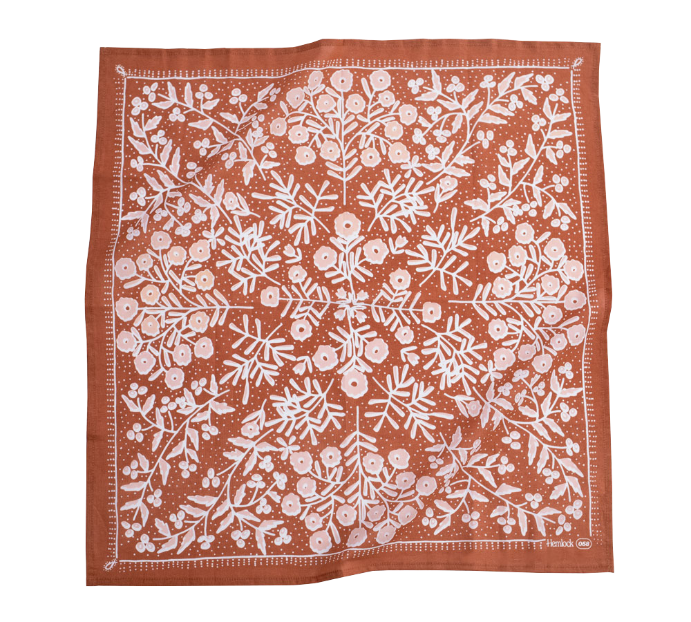 Bandana; 22" Terra By Hemlock Goods (100% Premium Cotton)