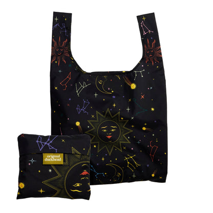 Original Duckhead Tote Bag; Zodiac Signs (Black, Eco Friendly, Upcycled)