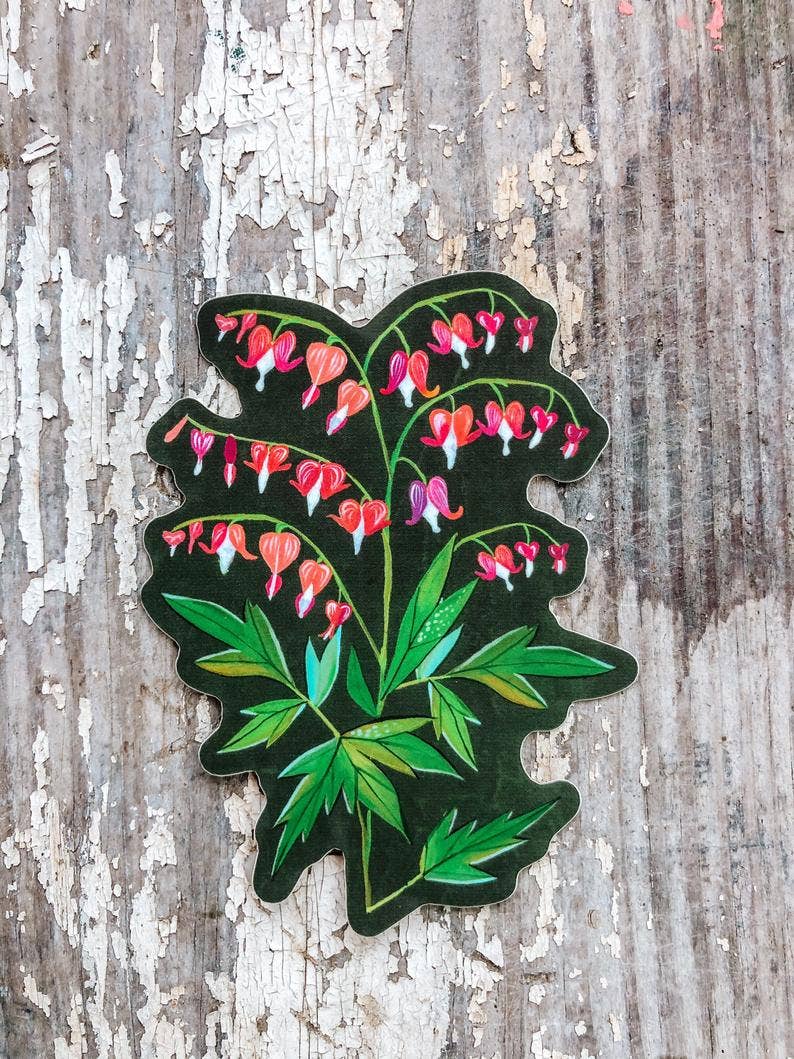Vinyl Sticker; Bleeding Heart (Matte)